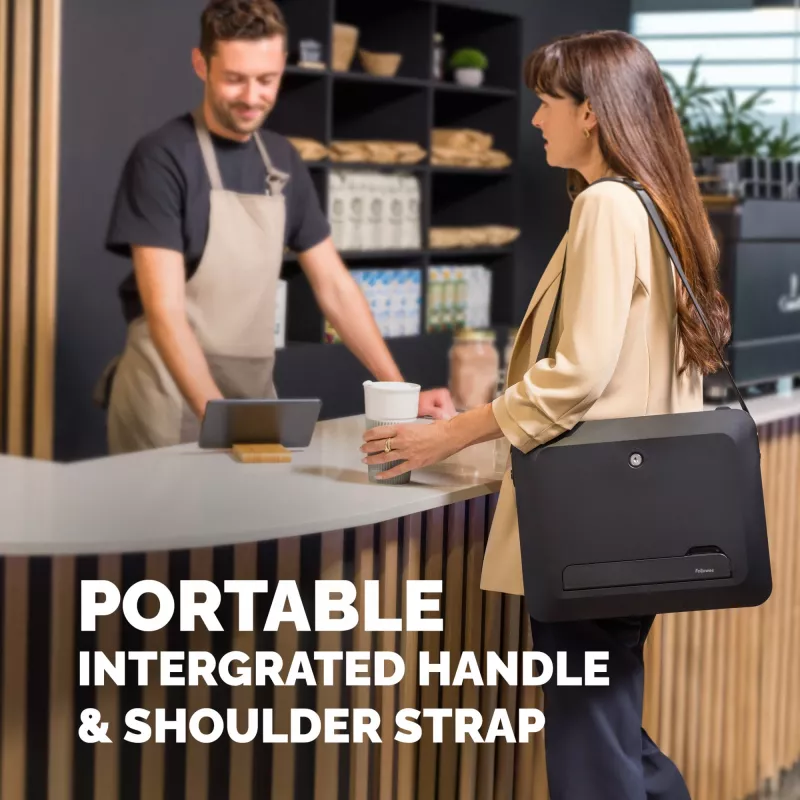 Fellowes Laptop Carry Case with Built-in Laptop Stand - Breyta Lockable Laptop Carry Case for Hybrid Working & Laptops Up To 14 inch/4KG - Czarny