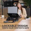 Fellowes Laptop Carry Case with Built-in Laptop Stand - Breyta Lockable Laptop Carry Case for Hybrid Working & Laptops Up To 14 inch/4KG - Czarny
