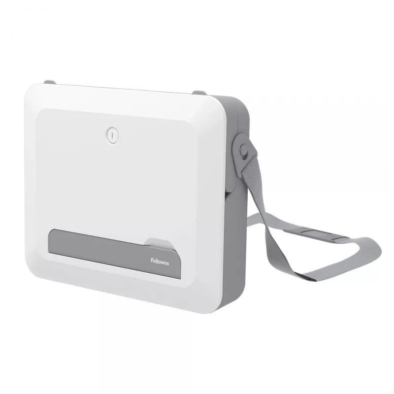 Etui na laptopa Fellowes z wbudowaną podstawką - Breyta Zamykane etui na laptopa do pracy hybrydowej i laptopów do 14 cali/4 kg - Białe