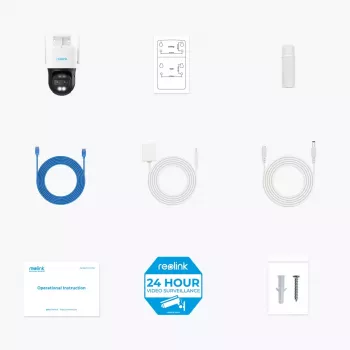 Kamera IP bezpieczeństwa Reolink TrackMix W760 4K, 8 MP, 3840×2160, Wi‑Fi i Ethernet, PTZ (355° obrót, 90° pochylenie), widzenie nocne 30 m, IP65