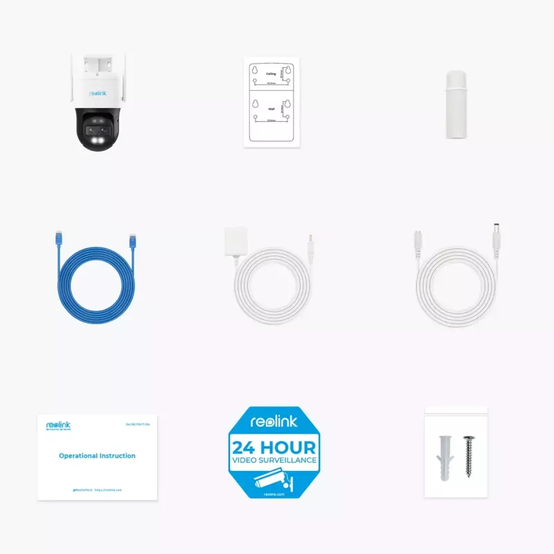 Kamera IP bezpieczeństwa Reolink TrackMix W760 4K, 8 MP, 3840×2160, Wi‑Fi i Ethernet, PTZ (355° obrót, 90° pochylenie), widzenie nocne 30 m, IP65