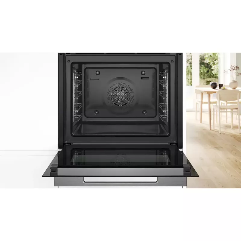 Piekarnik do zabudowy Bosch Serie 8 HBG7721B1 — elektryczny, 71 l, czyszczenie pirolityczne, sterowanie dotykowe, Wi‑Fi, lampa halogenowa, czarny