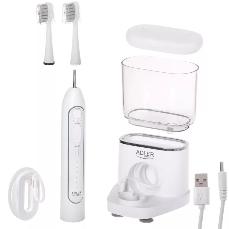 Szczoteczka do zębów Adler 2-w-1 Soniczna do irygacji wodnej AD 2180w