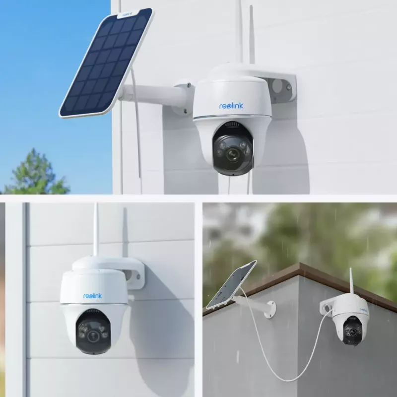 Kamera IP Reolink Argus Series B430 — 5 MP, bezprzewodowa, bateria/słoneczna 6000 mAh, kopułka, wewnątrz/na zewnątrz, PIR, obrót 355°, pochylenie 140°