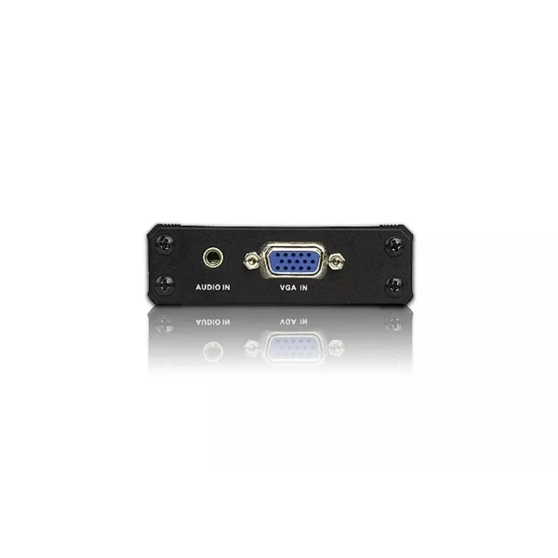 Konwerter ATEN VGA na HDMI Audio/Video, Czarny, Metal, 1920 x 1080 pikseli, 1920 x 1080 pikseli, 1080p, 16:9