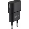 Ładowarka sieciowa GOOBAY 45298 – uniwersalna USB 5V 1m, AC 100–240V, 5 W, czarna