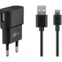 Ładowarka sieciowa GOOBAY 45298 – uniwersalna USB 5V 1m, AC 100–240V, 5 W, czarna