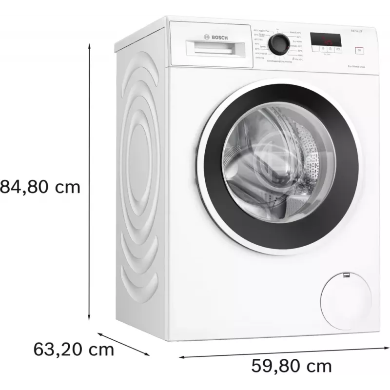 Pralka Bosch Serie 2 WGE0240ASN ładowana od przodu 7 kg 1351 obr./min Biała