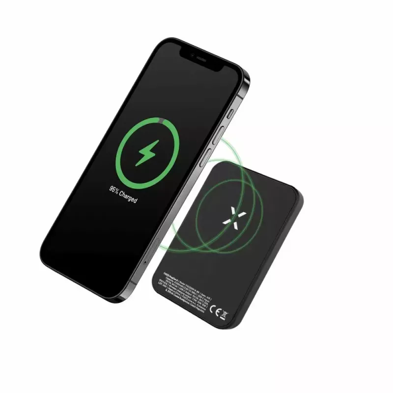 Przenośny power bank FIXED MagZen 6000 mAh — czarny, wyjście USB do smartfonów i tabletów