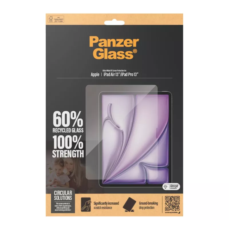 PanzerGlass ® Screen Protector iPad Air 13'' (2024-2026) | iPad Pro 13'' (2024-2025) | Ultra-Wide Fit