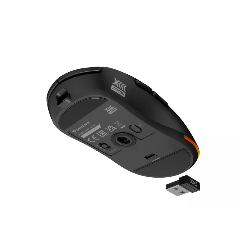 Mysz gamingowa GENESIS Zircon XIII Ambidextrous RF Wireless + USB Type-C Optyczna 26000 DPI