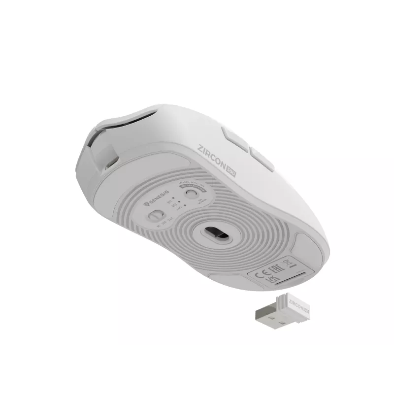 Mysz gamingowa GENESIS Zircon 500 Praworęczna RF Bezprzewodowa + Bluetooth + USB Type-C Optyczna 10000 DPI