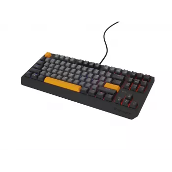 Klawiatura gamingowa GENESIS Thor 230 TKL USB + RF Wireless + Bluetooth QWERTY Czarny, Szary, Pomarańczowy