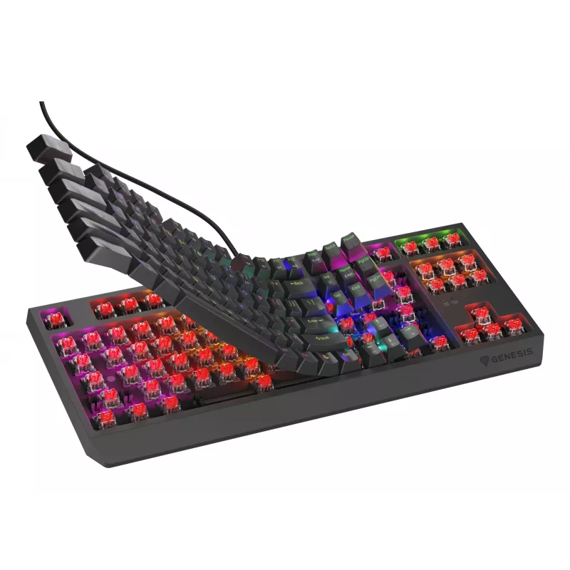 GENESIS Thor 230 TKL Lite klawiatura Gaming USB QWERTY Angielski Czarny
