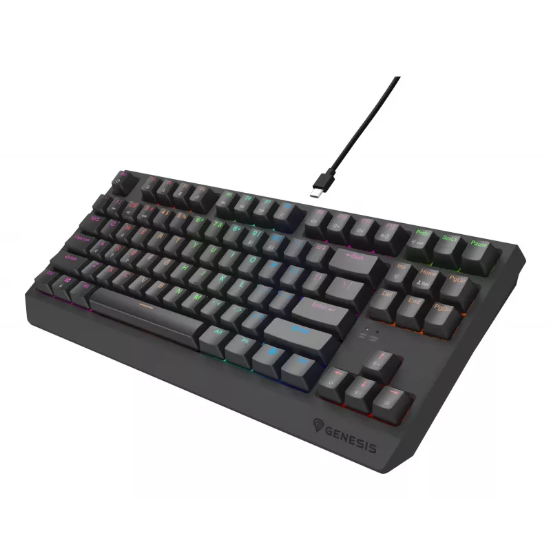GENESIS Thor 230 TKL Lite klawiatura Gaming USB QWERTY Angielski Czarny