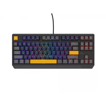 Klawiatura gamingowa GENESIS THOR 230 TKL USB + RF Wireless + Bluetooth QWERTY Czarny, Niebieski, Szary, Pomarańczowy