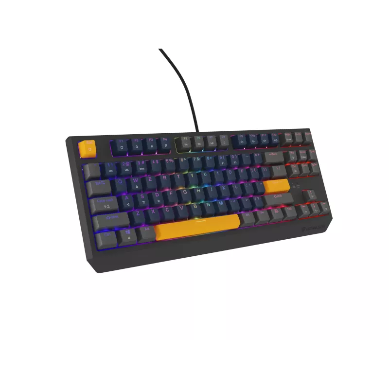 Klawiatura gamingowa GENESIS THOR 230 TKL USB + RF Wireless + Bluetooth QWERTY Czarny, Niebieski, Szary, Pomarańczowy