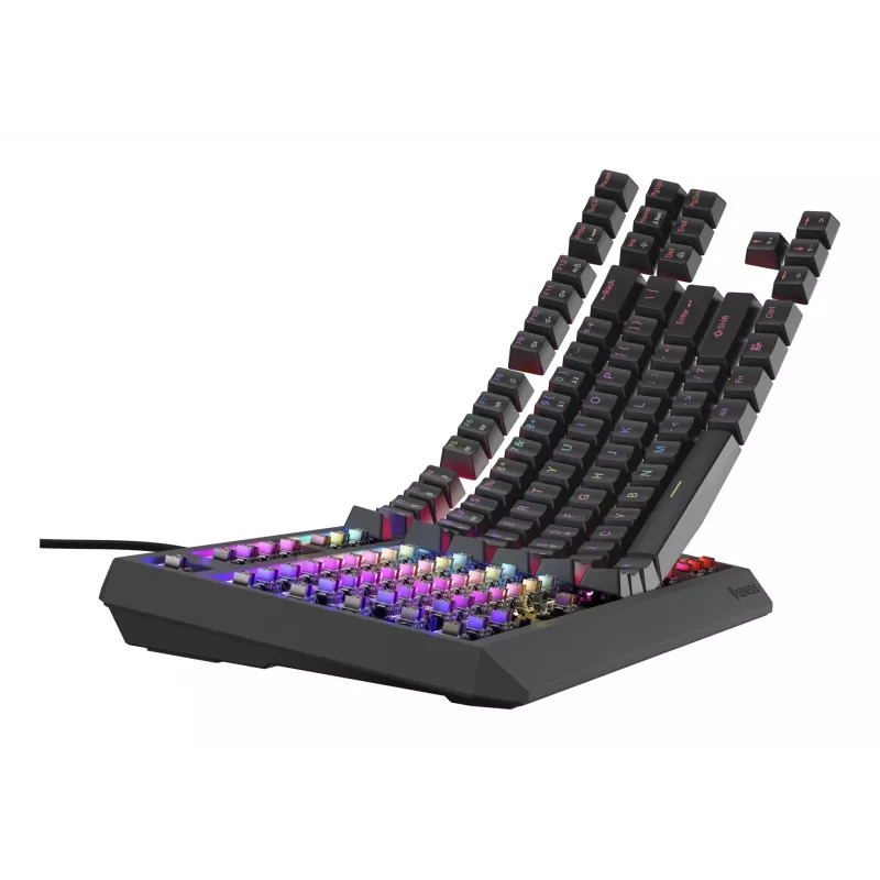 Mechaniczna klawiatura gamingowa Genesis Thor 230 TKL — Tenkeyless, US QWERTY, przełączniki Outemu Brown, RGB, 1000 Hz, USB
