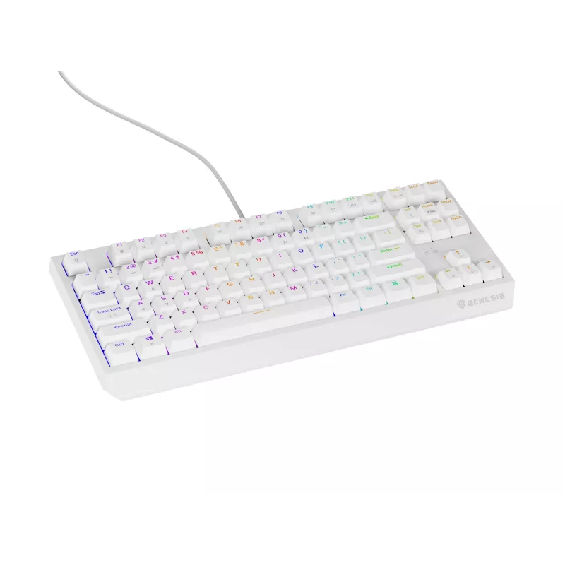 Klawiatura gamingowa GENESIS Thor 230 TKL USB + RF Wireless + Bluetooth QWERTY Biała