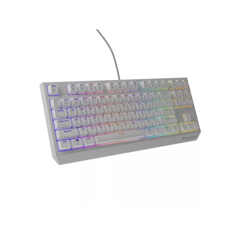 Klawiatura gamingowa GENESIS Thor 230 TKL USB + RF Wireless + Bluetooth QWERTY Biała