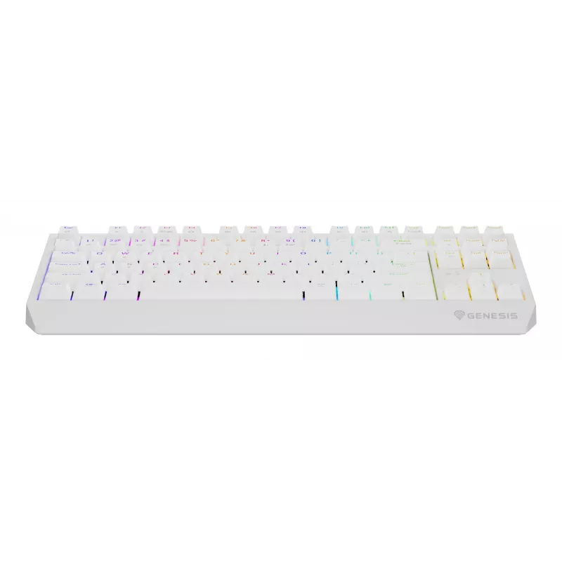 Bezprzewodowa klawiatura gamingowa GENESIS Thor 230 TKL — USB, RF Wireless, Bluetooth, QWERTY, Biała