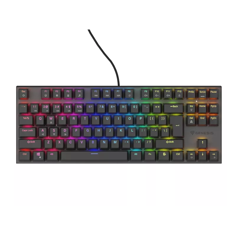 Klawiatura Genesis Thor 303 TKL Gaming USB QWERTY US International Czarny