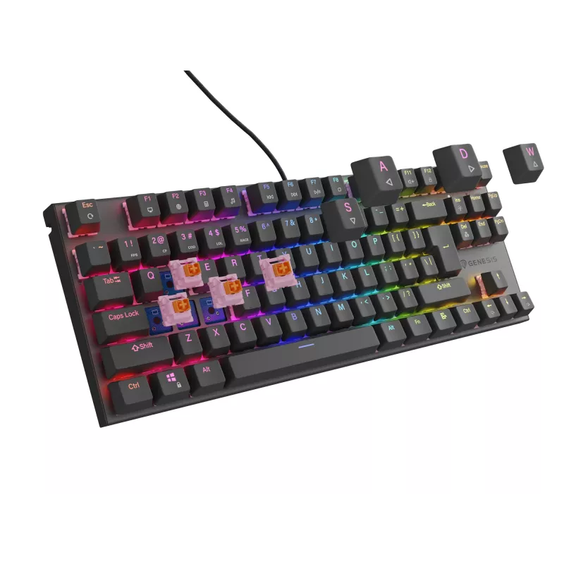 Klawiatura Genesis Thor 303 TKL Gaming USB QWERTY US International Czarny