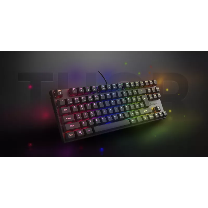 Klawiatura Genesis Thor 303 TKL Gaming USB QWERTY US International Czarny