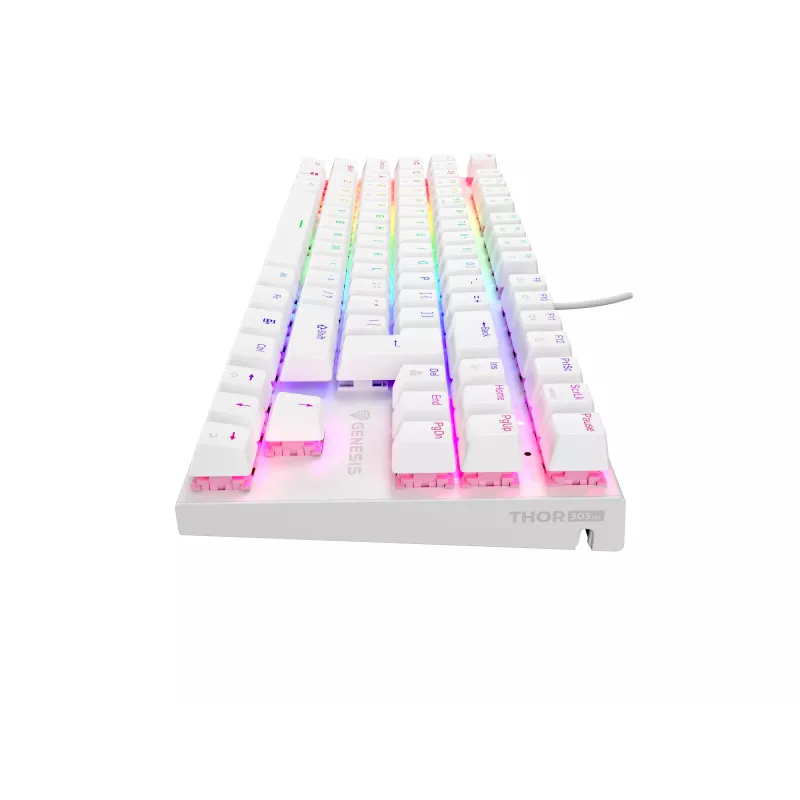 Klawiatura gamingowa GENESIS Thor 303 TKL USB QWERTY US International Biała