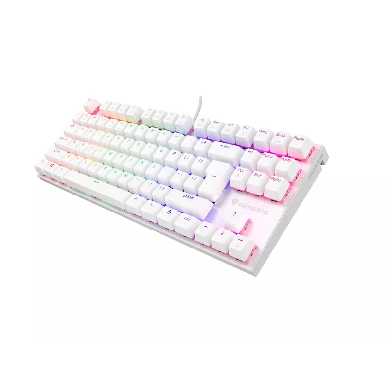 Klawiatura gamingowa GENESIS Thor 303 TKL USB QWERTY US International Biała
