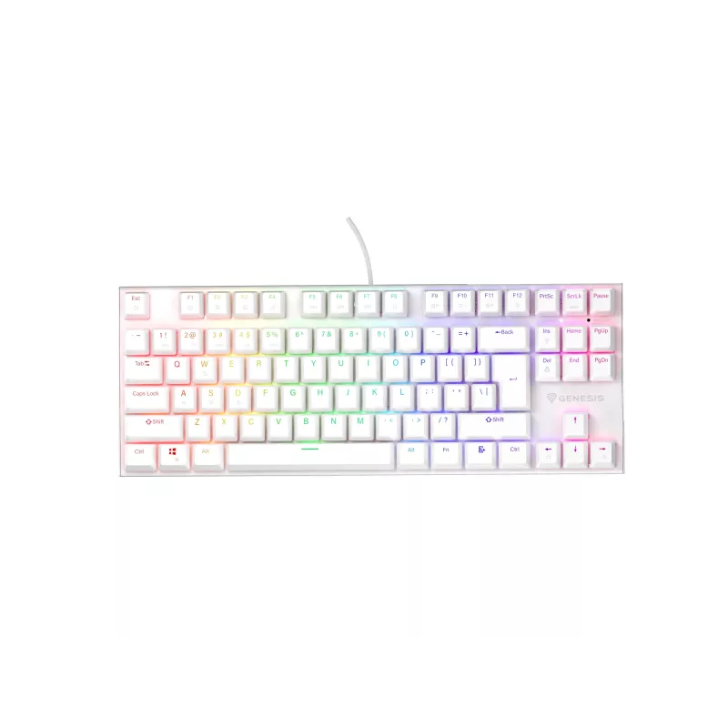 Klawiatura gamingowa GENESIS Thor 303 TKL USB QWERTY US International Biała