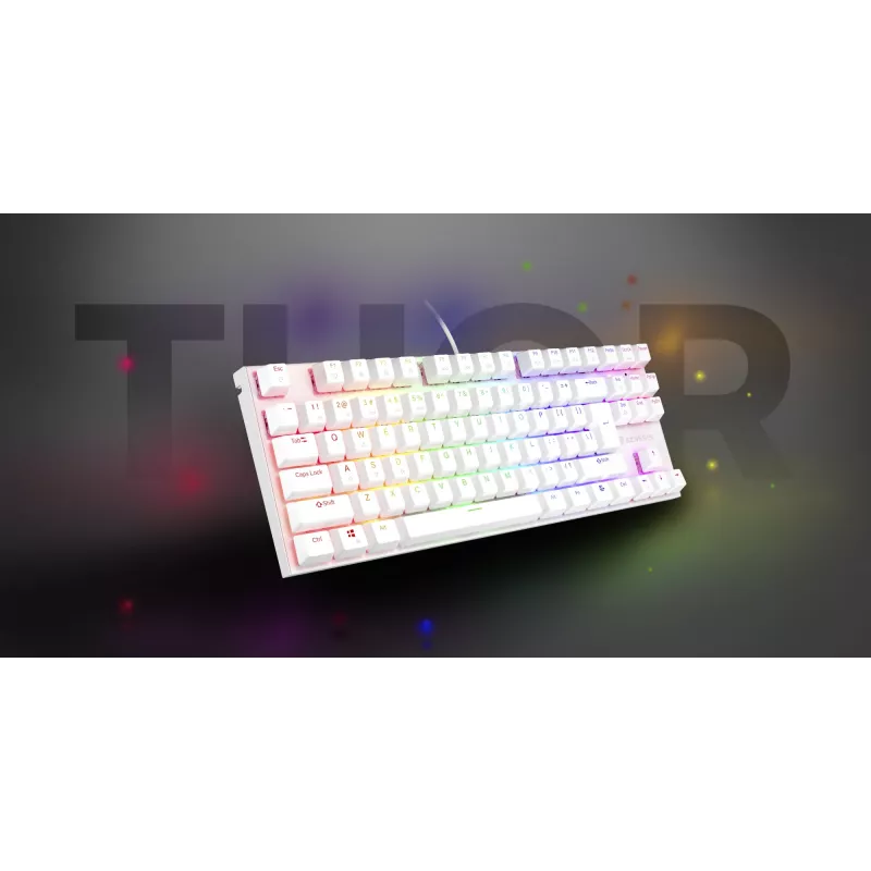 Klawiatura gamingowa GENESIS Thor 303 TKL USB QWERTY US International Biała