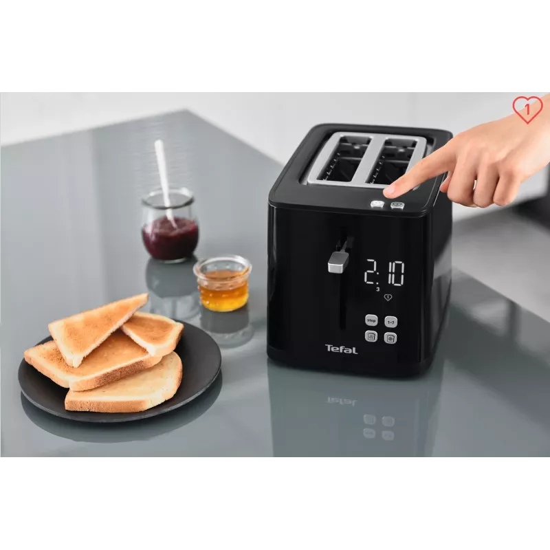 Toster Tefal TT6408 — 2 kromki, 850 W, czarny