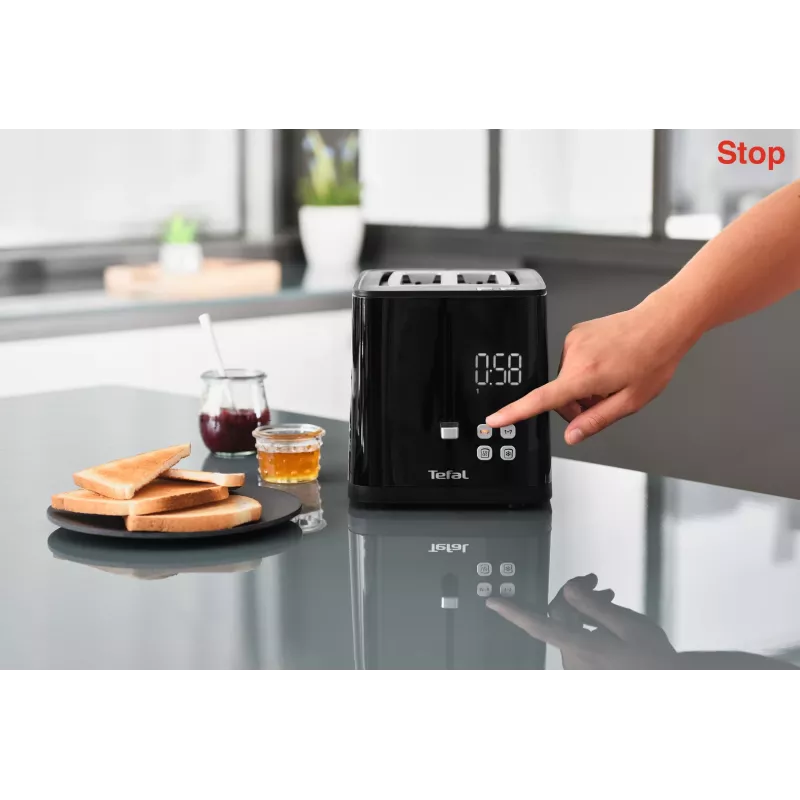 Toster Tefal TT6408 — 2 kromki, 850 W, czarny
