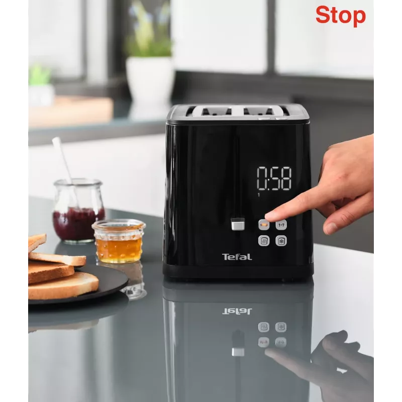Toster Tefal TT6408 — 2 kromki, 850 W, czarny