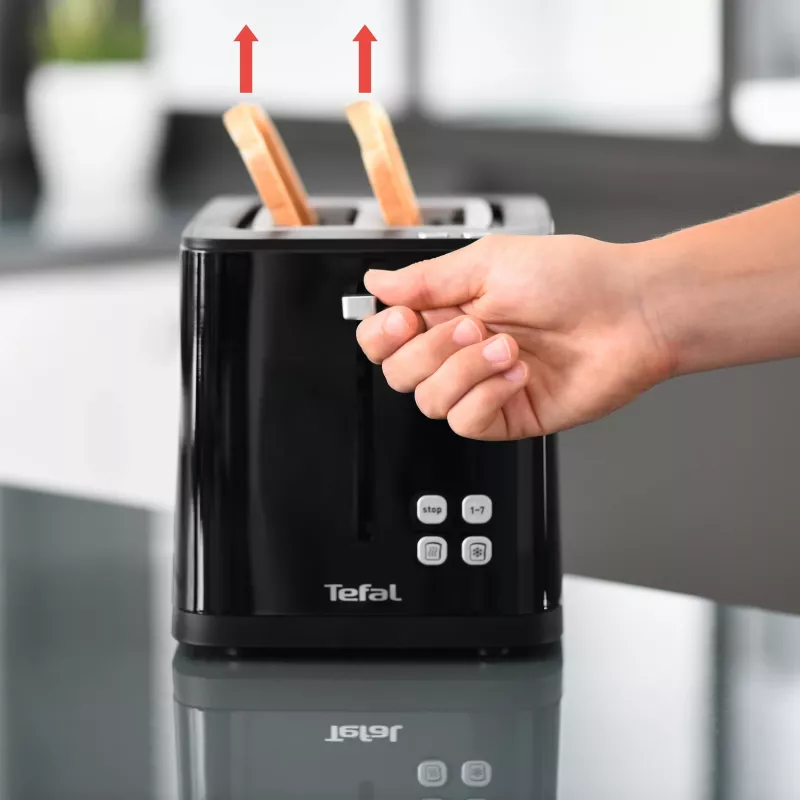 Toster Tefal TT6408 — 2 kromki, 850 W, czarny