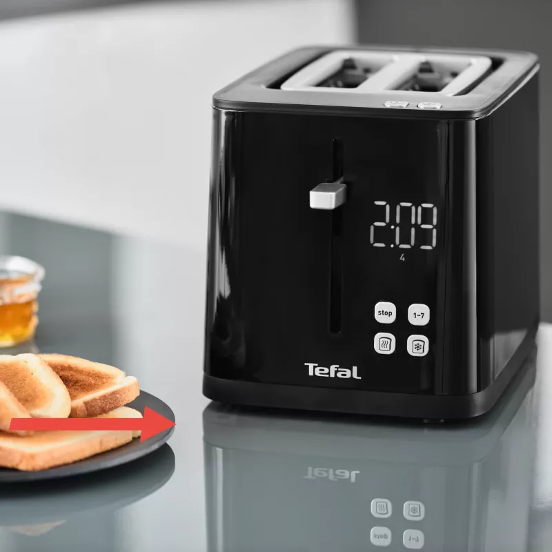 Toster Tefal TT6408 — 2 kromki, 850 W, czarny