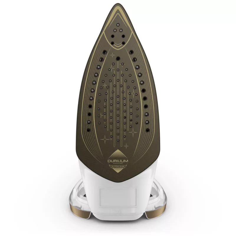 Żelazko suche i parowe Tefal Puregliss FV8042 ze stopą Durilium AirGlide Autoclean, 3000 W, brązowo-białe