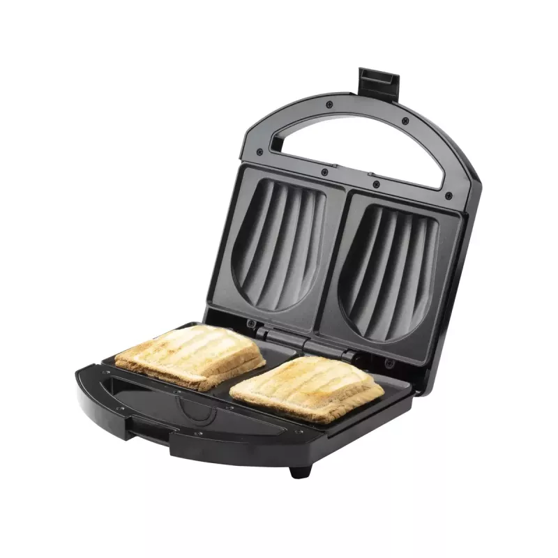 Opiekacz do kanapek Adler AD 3069 — kompaktowy opiekacz nablatowy, 750 W, 2 kanapki, czarny