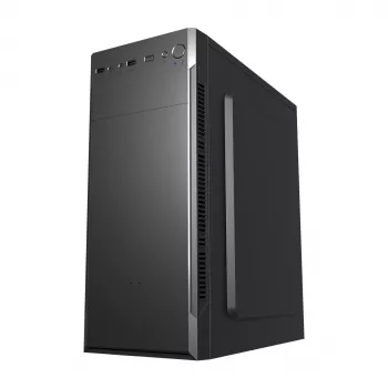 PC Case FSP CMT160 Midi Tower Czarny — supports ATX/µATX/ITX, 1×3.5 inch + 2×2.5 inch bays, 1×5.25 inch, USB 3.2 Gen1 Type-A, 173×370×410 mm