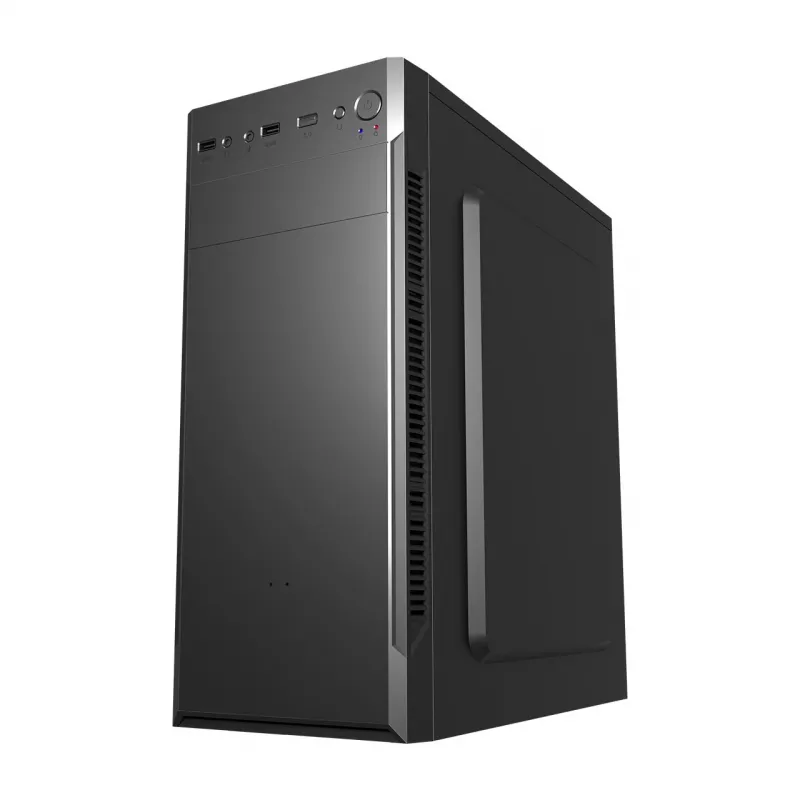 PC Case FSP CMT160 Midi Tower Czarny — supports ATX/µATX/ITX, 1×3.5 inch + 2×2.5 inch bays, 1×5.25 inch, USB 3.2 Gen1 Type-A, 173×370×410 mm