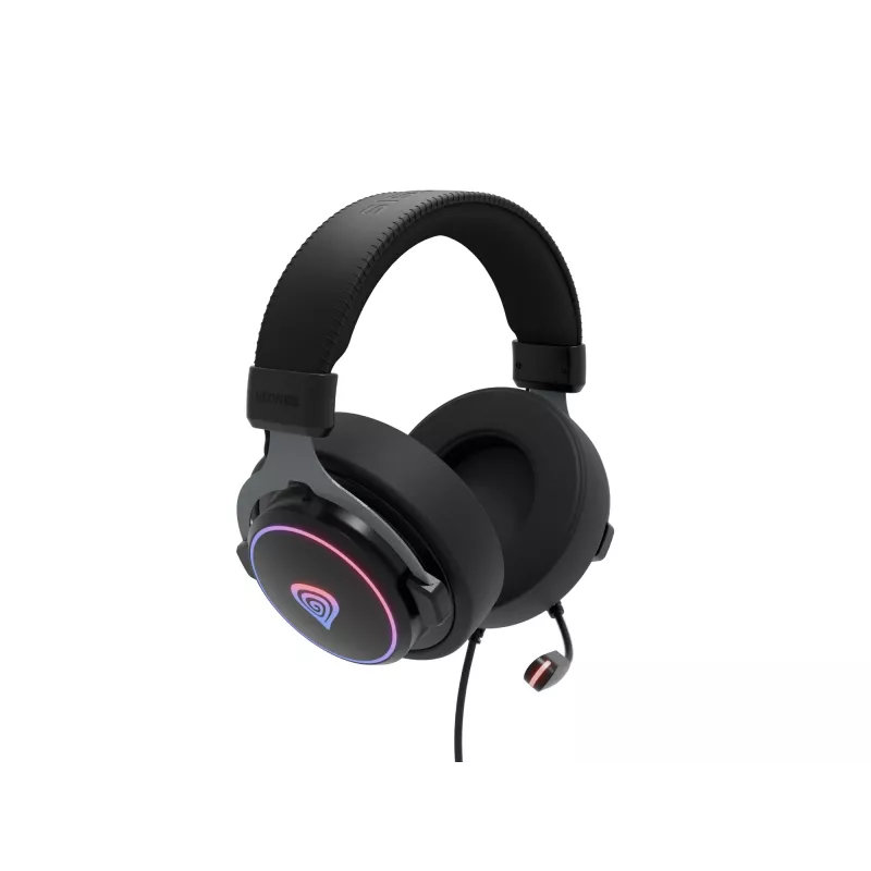 Słuchawki GENESIS Neon 764 Przewodowe Nauszne Gaming USB Type-A Czarny