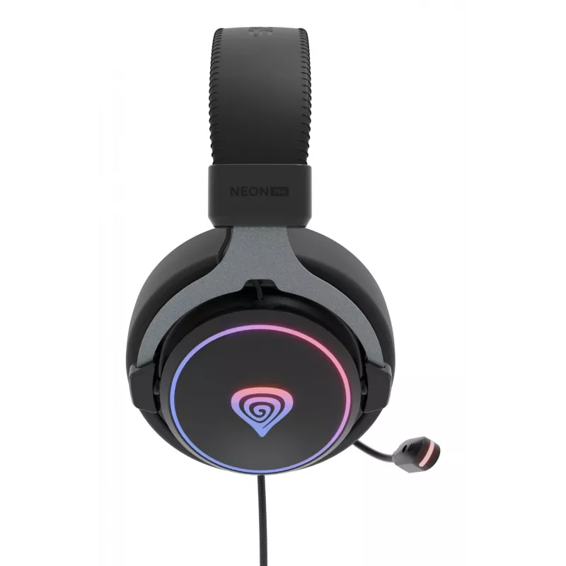 Słuchawki GENESIS Neon 764 Przewodowe Nauszne Gaming USB Type-A Czarny