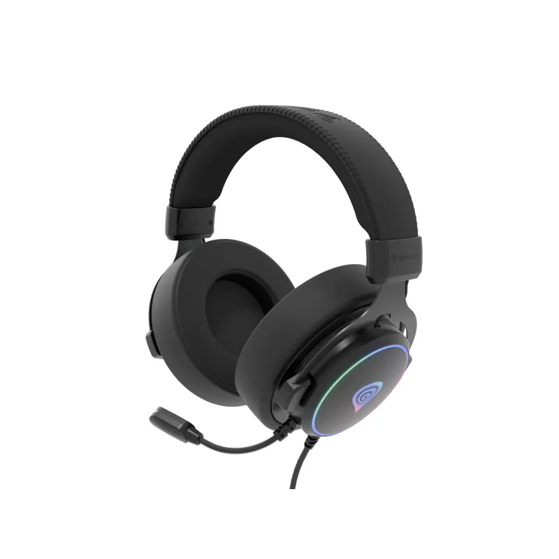 Słuchawki GENESIS Neon 764 Przewodowe Nauszne Gaming USB Type-A Czarny