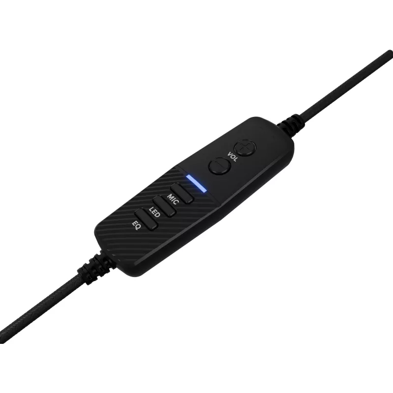 Słuchawki GENESIS Neon 764 Przewodowe Nauszne Gaming USB Type-A Czarny