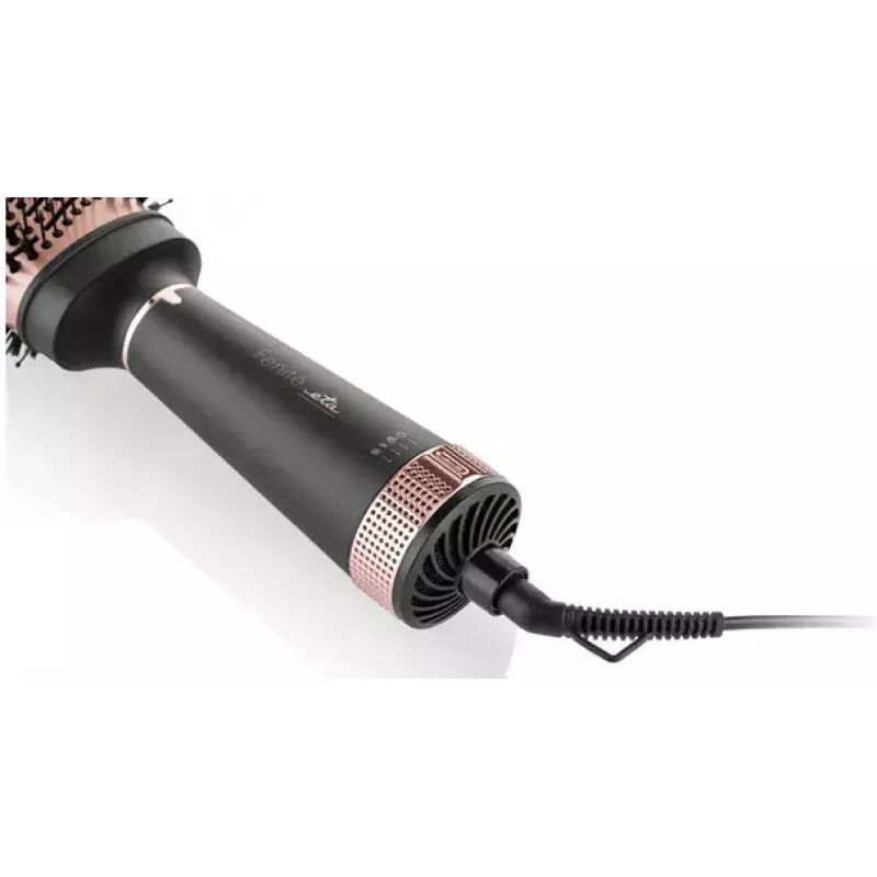 Szczotka na gorące powietrze ETA Fenité Airflow 1300 W, ceramiczna lufa, 3 poziomy ciepła, przewód 1,7 m, czarny/różowy