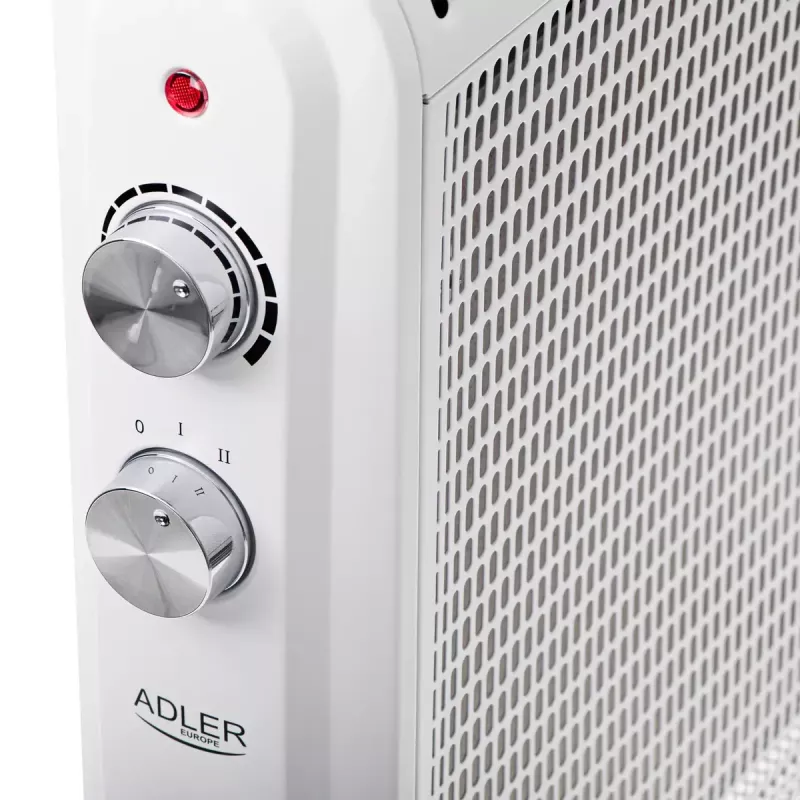 Grzejnik konwekcyjny elektryczny Adler AD 7750, 2000 W, 2 poziomy mocy, IP24, biały