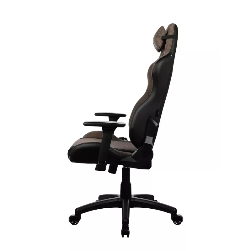 Fotel gamingowy Arozzi Avanti SoftFabric Brown — tapicerka materiałowa, ergonomiczny design, regulowana wysokość i pochylenie