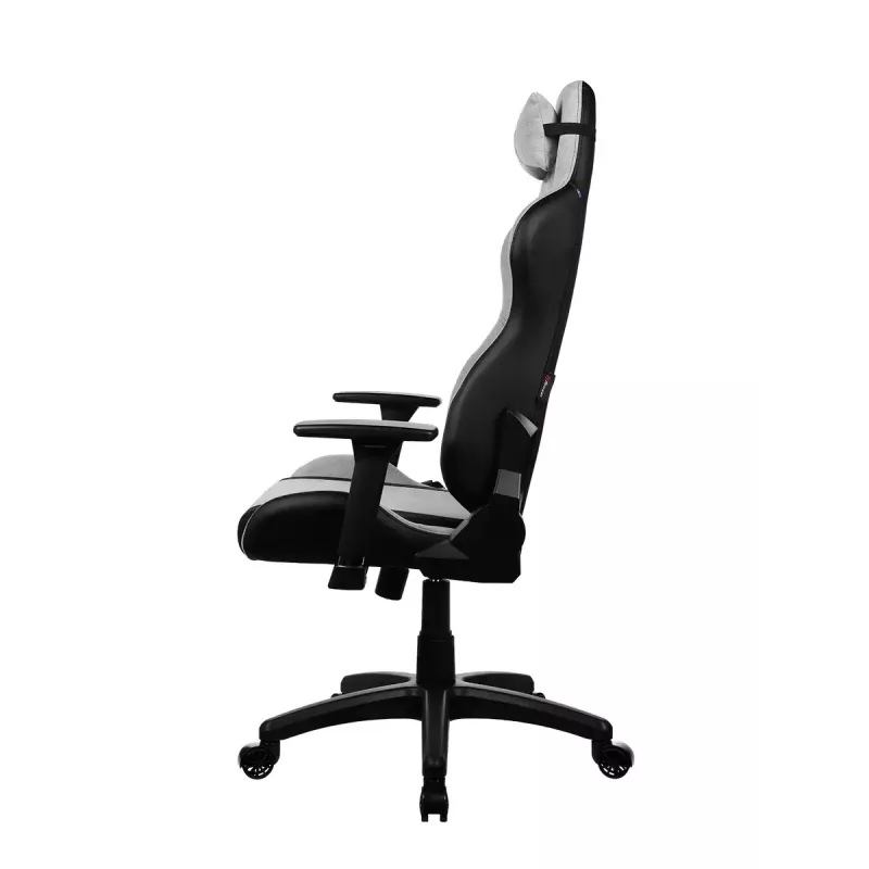 Fotel gamingowy arozzi Avanti SoftFabric Light szary — wysoki, ergonomiczny, obicie z tkaniny, regulowane podłokietniki, regulacja pochylenia i wysokości