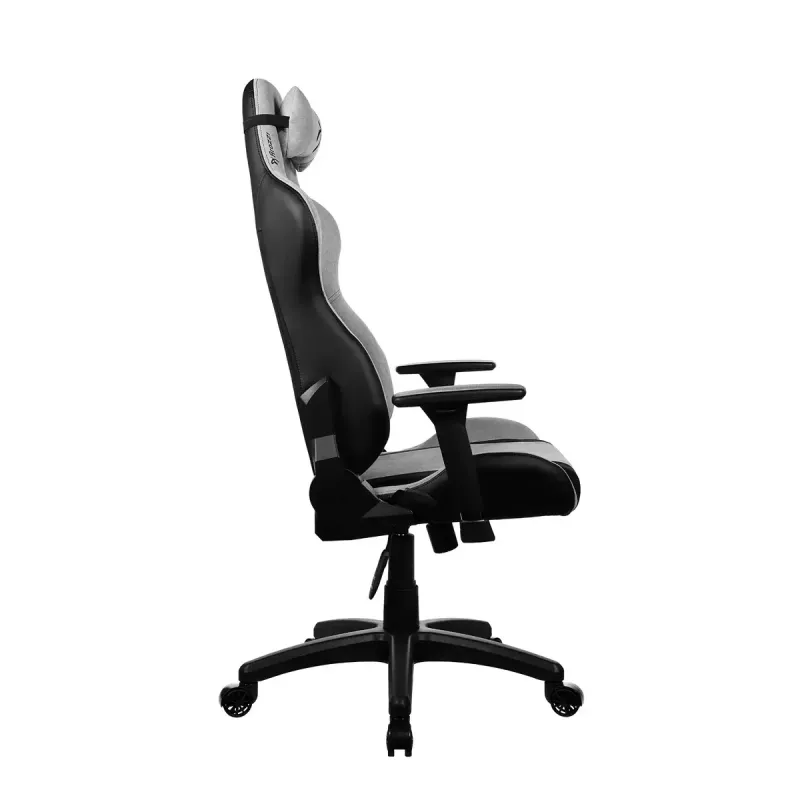 Fotel gamingowy arozzi Avanti SoftFabric Light szary — wysoki, ergonomiczny, obicie z tkaniny, regulowane podłokietniki, regulacja pochylenia i wysokości